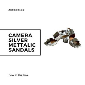 Aerosoles Silver Metallic Sandals